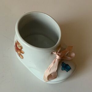 Vintage Enesco Ceramic Baby Bootie Planter